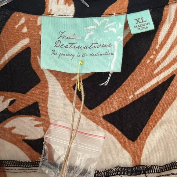 True Destination 2 Piece Vacation Summer Maxi Dress/Tunic Outfit Sz XL - Picture 3 of 12